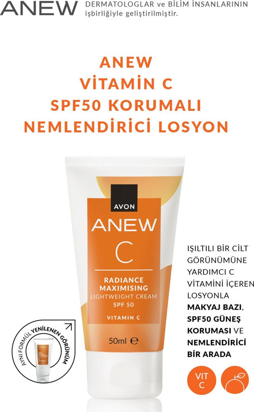 Anew Vitamin C Spf50 Korumalı Nemlendirici Losyon 50 Ml.