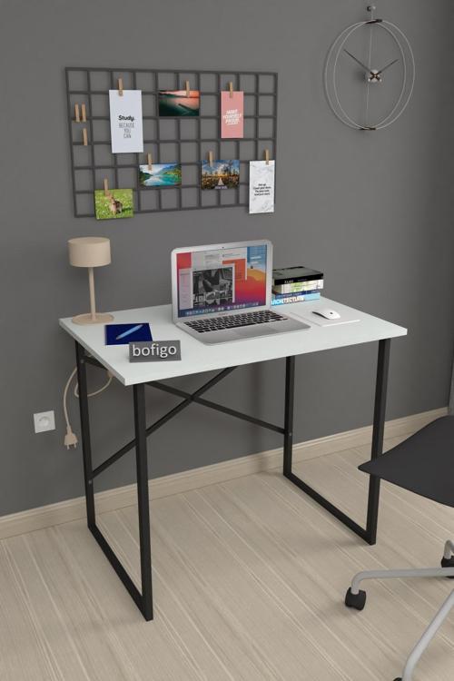 Çalışma Masası Bilgisayar Masası Ofis Ders Yemek Masası Beyaz 60x90 cm