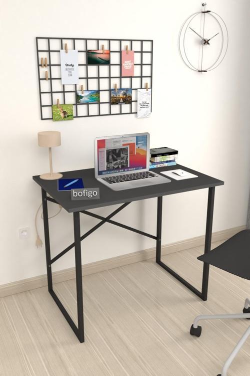 Çalışma Masası Bilgisayar Masası Ofis Ders Yemek Masası Antrasit 60x90 cm