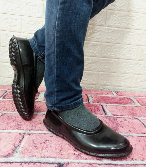 Galoş Astarlı Erkek Mest Ayakkabısı Lastik Ayakkabı