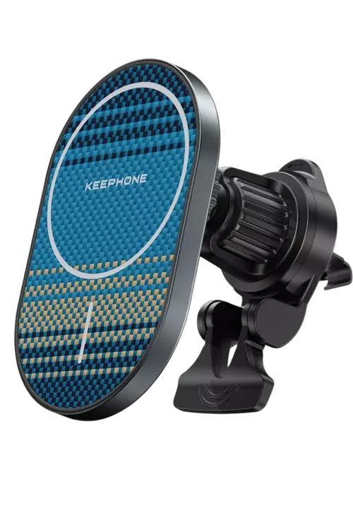KPW-081 Kevlar Seanova 2in1 360 Derece Ayarlanabilir 15W Kablosuz Şarj Destekli Manyetik Magsafe Telefon Tutucu