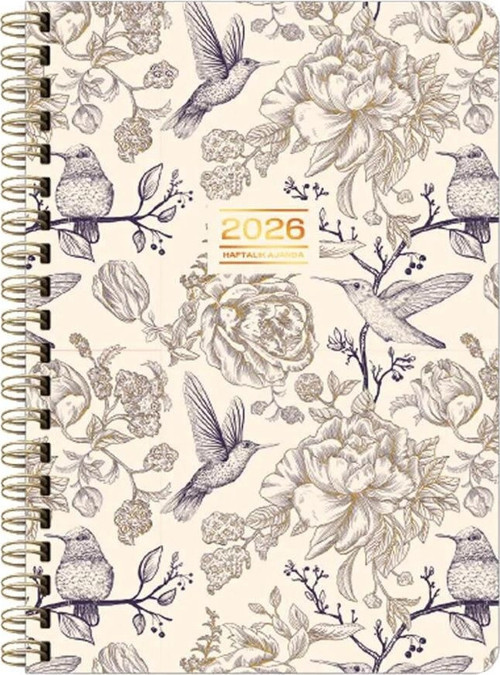 Keskin Spiralli Haftalık 2026 Ajanda A5 Lirik