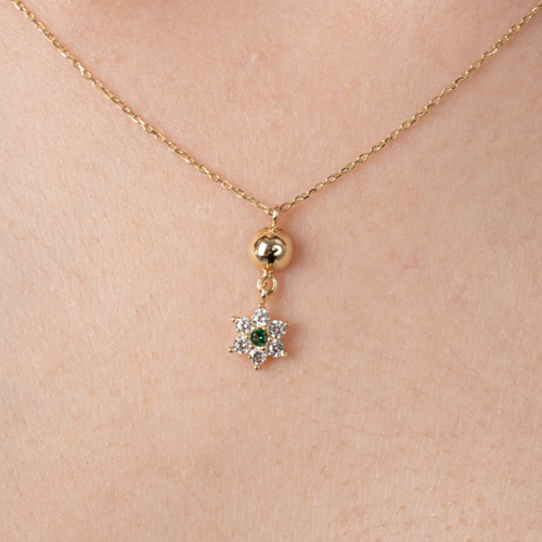 Altın Kolye - Çiçek 14 Ayar Altın Kolye