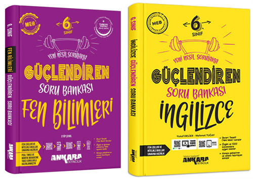 Ankara 2025 6. Sınıf Fen Bilimleri + İngilizce Güçlendiren Soru Bankası Seti 2 Kitap Güncel Müfredat