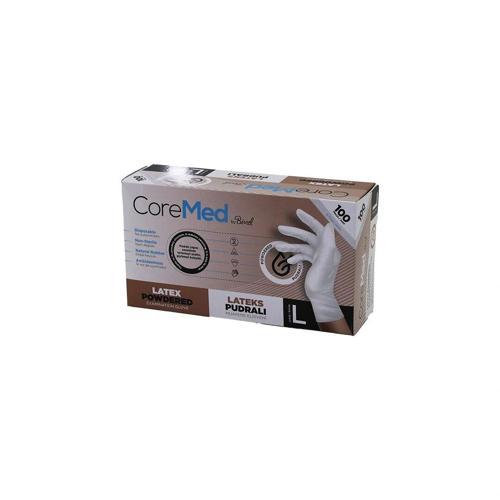 COREMED BİMEL L BEDEN PUDRALI MUAYENE ELDİVENİ 100LÜ (5365)