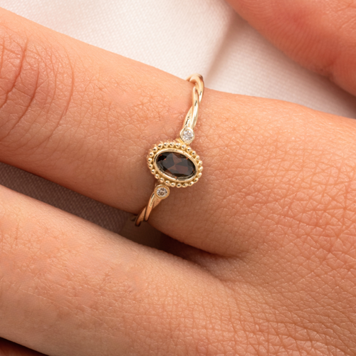 0,55 CT Brown (Smoky) 0,10Ct Pırlanta Taşlı Tektaş Evlilik Teklifi Yüzüğü-Brown Tektaş Gümüş Yüzük