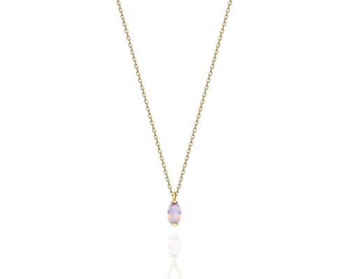 Gümüş Kolye - 0.50 Ct Pink (Pembe) Quartz Taşlı Gümüş Kolye - Hediyelik 925 Ayar Gümüş Kolye