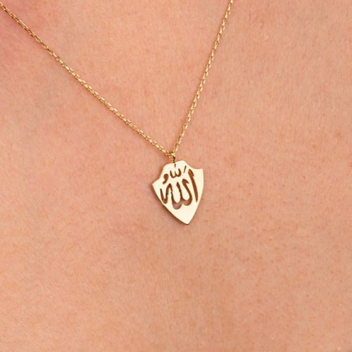 Gümüş Kolye - Allah Yazılı 925 Ayar Gümüş Kolye