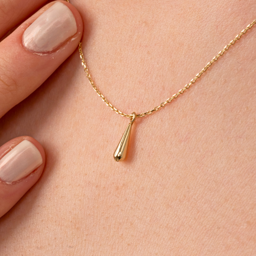 Gümüş Kolye - Minimal Damla 925 Ayar Gümüş Kolye