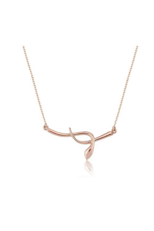 Gümüş Kolye - Yılan Desenli 925 Ayar Gümüş Kolye