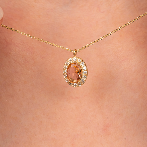 Gümüş Koyle - Zultanit Oval Taşlı 925 Ayar Gümüş Kolye