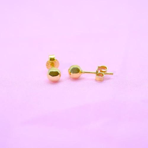 Gümüş Küpe - Kadın Minimal Top 925 Ayar Gümüş Küpe