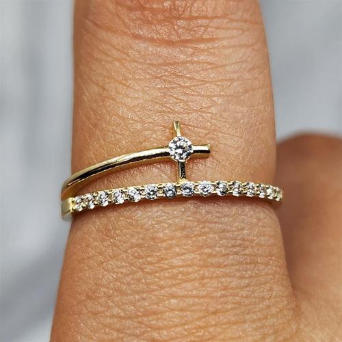 Gümüş Yüzük - Minimal Signity Swaroski (Zirkon) Taşlı 925 Ayar Gümüş Yüzük