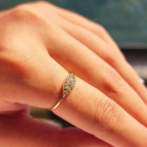 Gümüş Yüzük - Minimal Mekik Signity Swaroski Şans 925 Ayar Gümüş Tasarım Yüzük