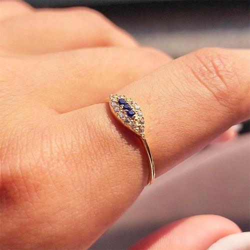 Gümüş Yüzük - Minimal Mekik Signity Swaroski Safir Taşlı Şans 925 Ayar Gümüş Tasarım Yüzük