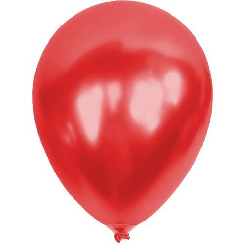 Helyuma Uyumlu Metalik Balon Metalik Kırmızı Balon 12 inch 100 Adet