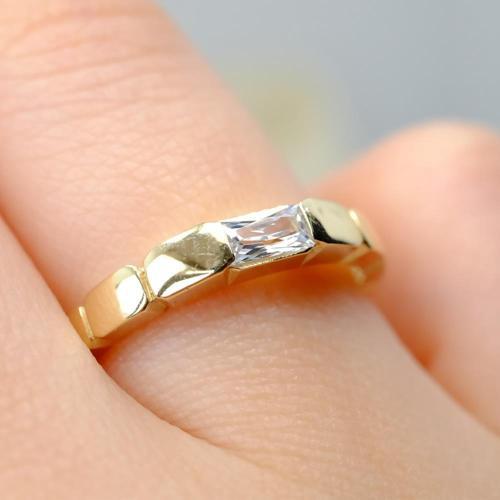 Gümüş Yüzük - Zirkon Baget Taşlı Vintage Modern Tasarım Boğumlu 925 Ayar Gümüş Kadın Yüzük-Hediyelik