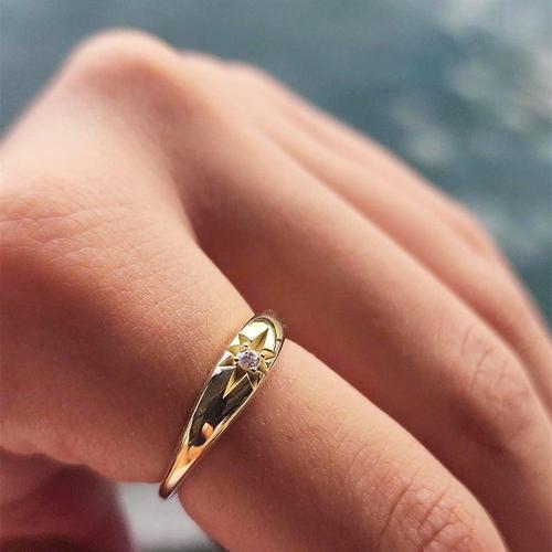 Signity Taşlı Kuzey Yıldızı Minimal 925 Ayar Gümüş Yüzük-Hediye Gümüş Yüzük