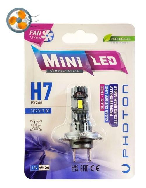 Mini H7 16000 Lumens Compact Fanlı Led