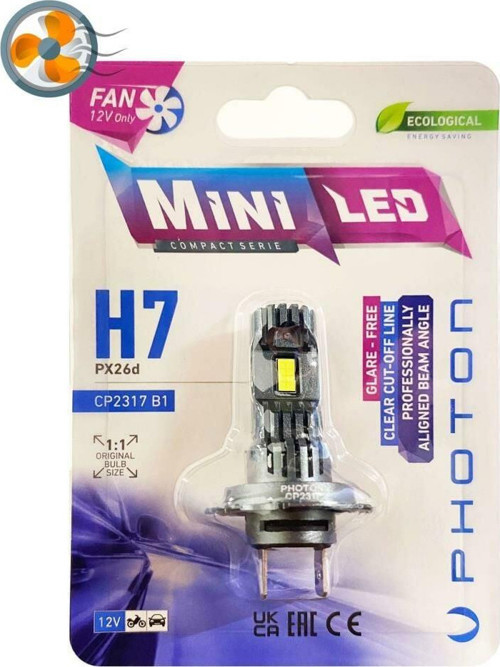 Mini H7 16000 Lumens Compact Fanlı Led