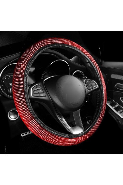 Kırmızı Taşlı Direksiyon Kılıfı Kadınlara Özel Şıklık!