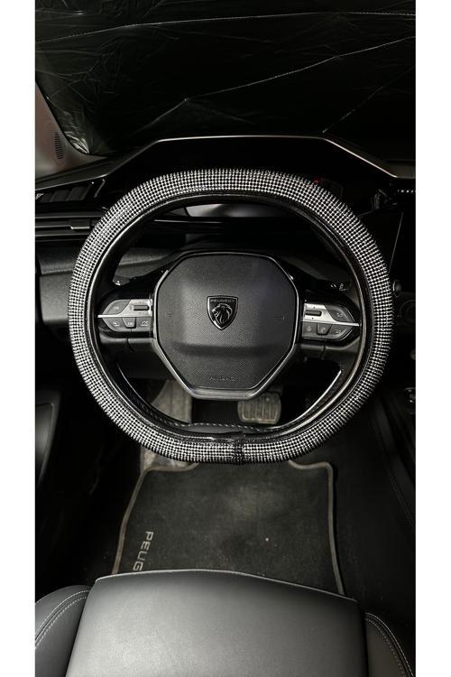 Siyah Taşlı Direksiyon Kılıfı Peugeot Direksiyonlarına Özel Tasarım