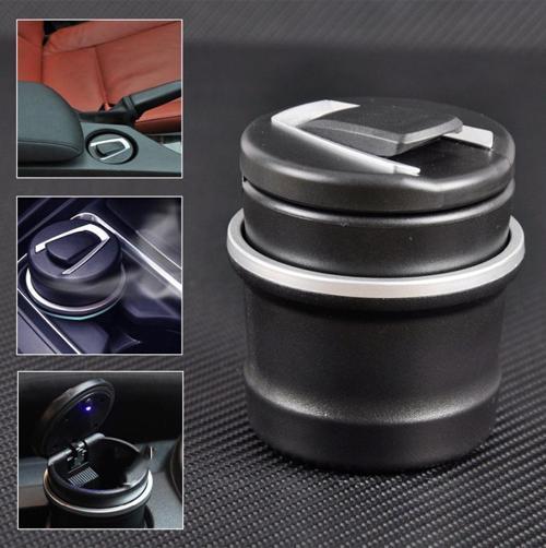 Oto Küllük Işıklı Bardaklık Uyumlu Kapaklı Bmw Tip Mini Çöp Kovası