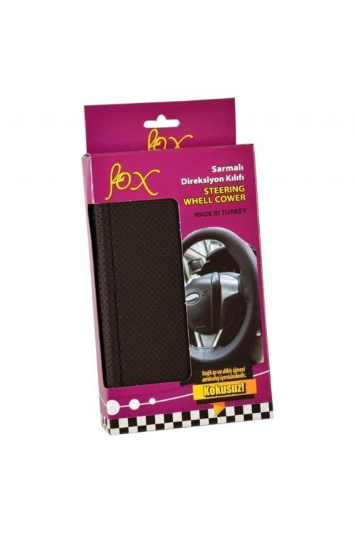 D-132 Dikmeli Noktalı 38 Cm Siyah (Kırmızı Dikişli) Direksiyon Kılıfı