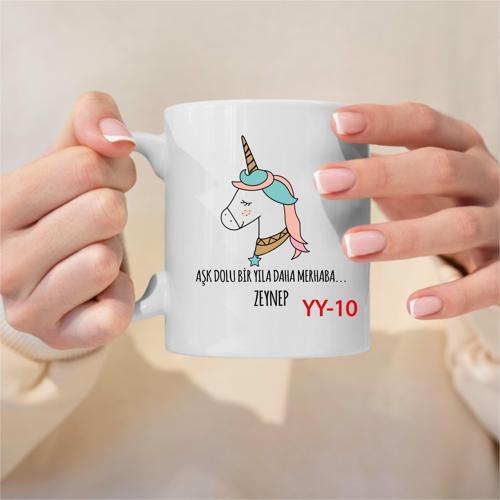 Kişiye Özel İsimli Yılbaşı Hediyesi Kupa Bardak, Yeni Yıl Hediyesi Özel Kupa Bardak YY Serisi (100 Model)