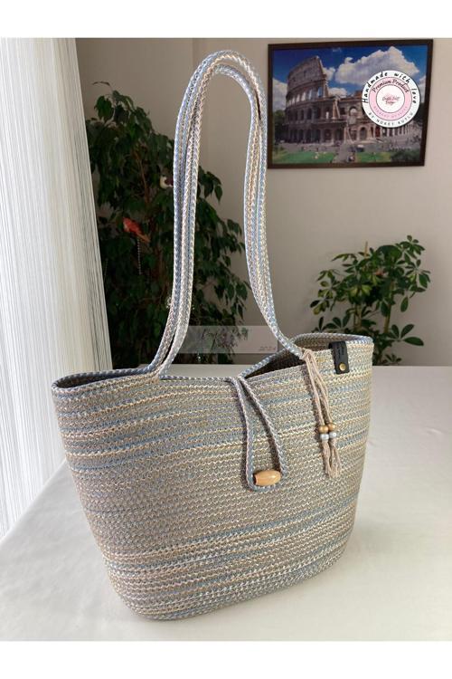 Kol Çantası Kadın Çanta Plaj Çantası , Yazlık, Totebag, El Çantası Clutch, Hediyelik, Hasır Tress