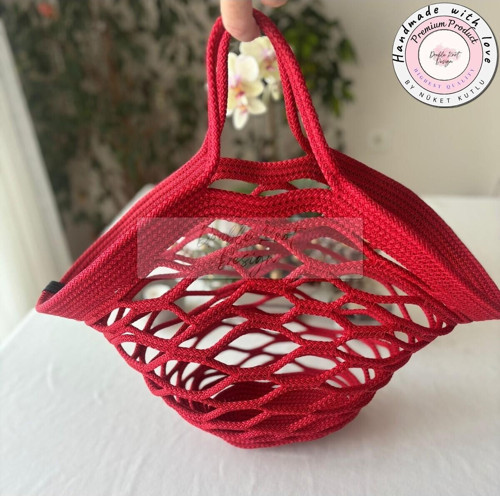 File Plaj Çantası, Market Çantası, Pazar Çantası, Top Çantası, File Çanta, Tress Hasır Hediyelik