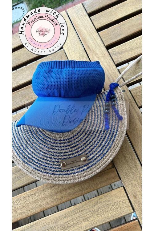 Fosforo 2Li Şapkalı Set Yarım Ay D Clutch Portföy Çanta,Abiye Çanta, Hediyelik