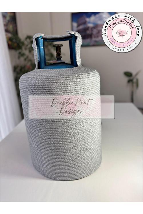 Tüp Kılıfı Mavi Tüp İçin Dekoratif Sepet Organizer Hasır Jüt Tress Hediyelik