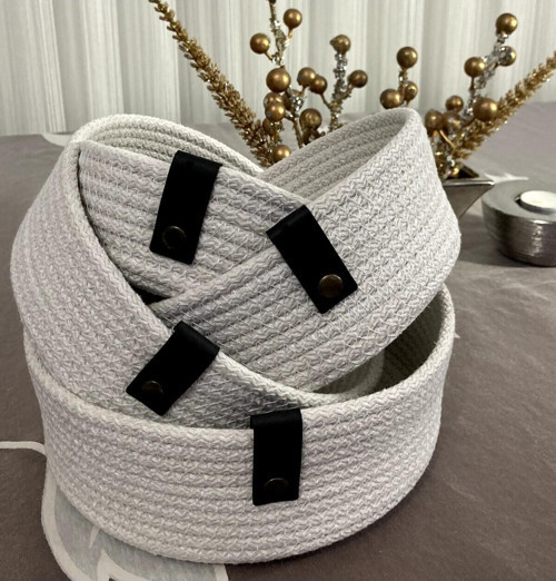 Beyaz Tress Çok Amaçlı Düzenleyici Sepet- Organizer 4Lü Set / Hediyelik Anneler Günü Yılbaşı Yeniyıl