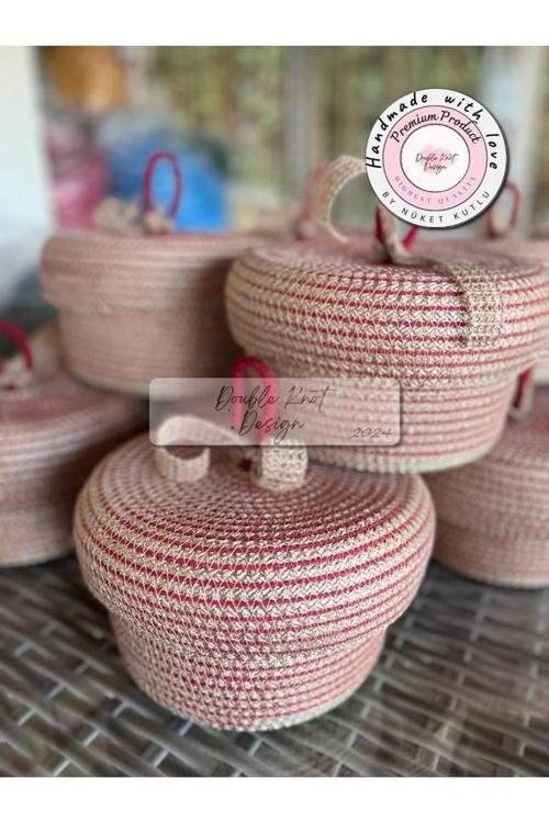 Tress Çok Amaçlı Düzenleyici Fındık Sepet / Organizer 3 Lü Sepet Hediyelik Anneler Günü