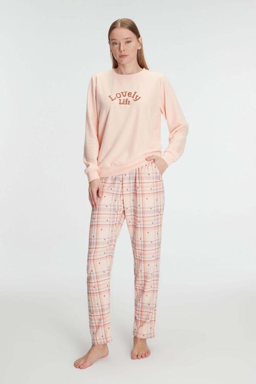 Arias Closet Pamuklu Kışlık Uzun Kol Kadın Pijama Takım