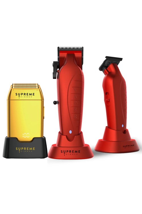 Vader 3'ü 1 arada Profesyonel Set Tıraş Makinesi Seti Crunch & Trimmer & Clipper DLC Bıçaklar 7200–7500