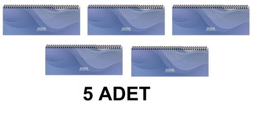 Keskin 2026-AJ-65 12*33,5 Spr.Haftalık Masa Ajandası-Mavi (5 ADET )