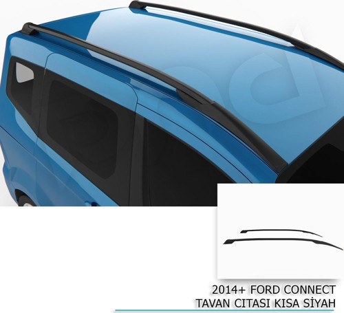 Ford Connect Tavan Çıtası Kısa Siyah 2014+ Uyumlu