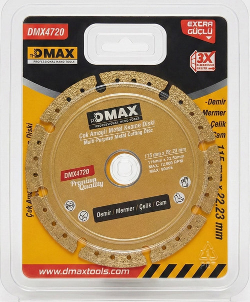 KALİTE DMAXÇok Amaçlı Metal Kesme Diski 115x22.23mm DMX4720