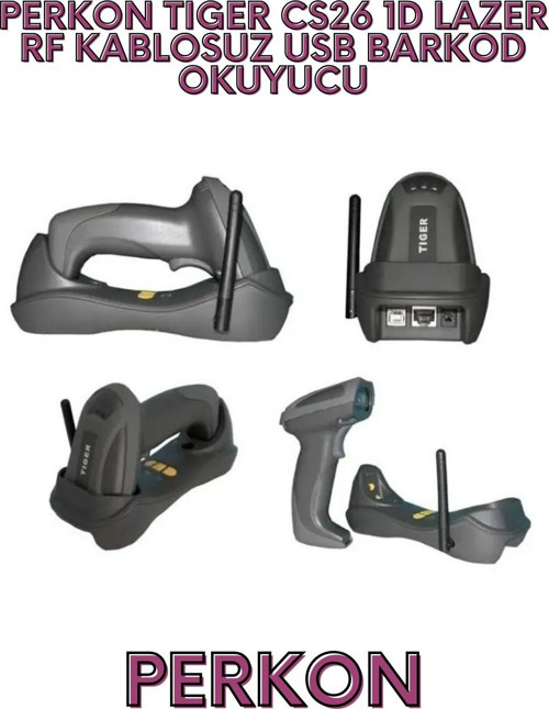 TIGER CS26 1D LAZER RF KABLOSUZ USB BARKOD OKUYUCU