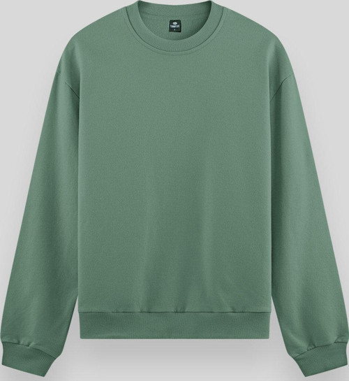 Açık Yeşil Basic O Yaka Rahat Form Erkek Sweatshirt - 88053
