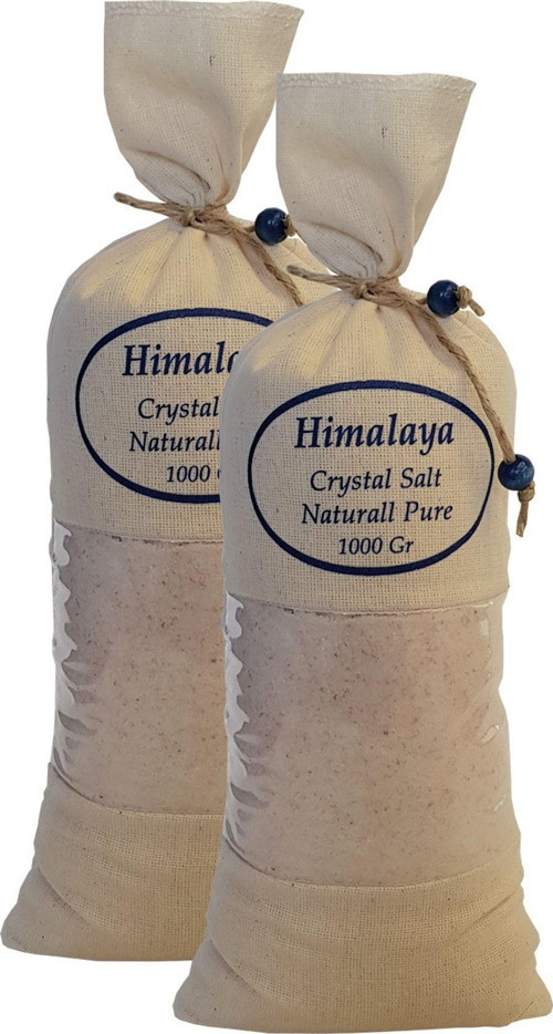 Himalaya Tuzu 2 Kg. Bez Torbada (1Kg.X2Ad.) İnce Çekim Pembe Renk Himalaya Tuz