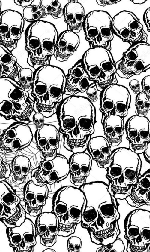 Buffalo Bandana Black Skulls