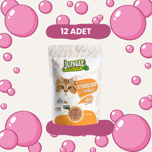 Pouch Kısır Kedi Tavuk Parçalı 100 g * 12'li Avantaj