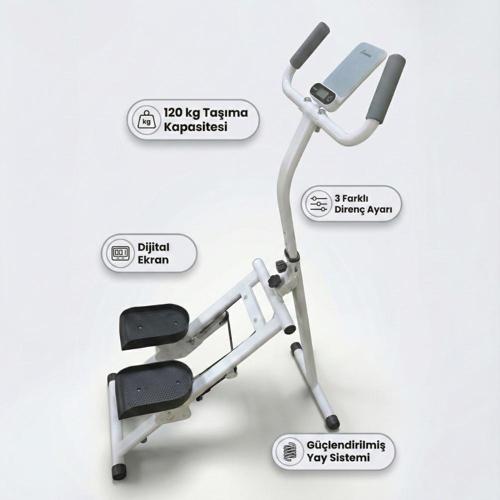 Ev Tipi Dikey Tırmanma Aleti 2 – Yağ Yakıcı, Sessiz, Katlanabilir, Dijital Ekranlı Kardiyo Makinesi