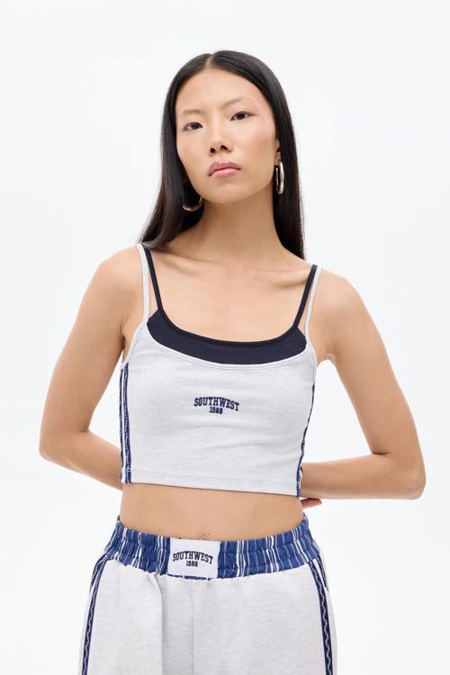 Kontrast Kumaş Kadın Atlet