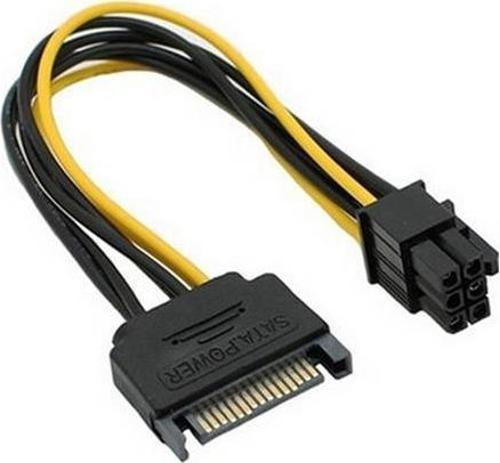 PrimeX PX-4582 15 Pin Sata To 6 Pin Ekran Kartı Power Anakart Güç Kablosu