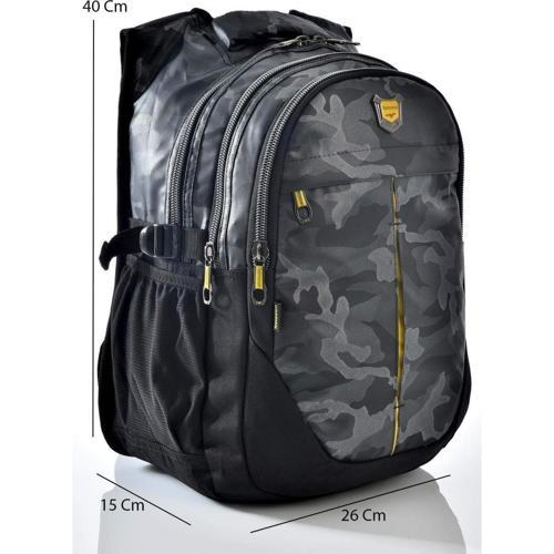 2235 Gri Kamuflaj Desenli Okul Sırt Çantası