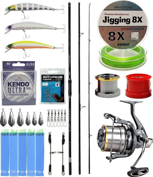 YekOutdoor Yüksek Performans Okuma Ceymar Surf 4,30 m 100-250 gr 3 Parça Surf Kamışı&Okuma Flite Surf FLS35-1500AY Gunsm